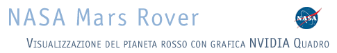 NASA Mars Rover - Visualizzazione del pianeta rosso con grafica NVIDIA Quadro.