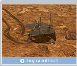 I movimenti dei Rover sono attentamente programmati. Le prove degli scienziati vagliano ogni possibile rotta e permettono di selezionare gli oggetti di studio mediante una ricognizione in volo della ricostruzione virtuale del terreno di Marte. Questa immagine, cortesemente concessa da NASA/JPL/Cornell/Maas Digital LLC, è stata creata utilizzando soluzioni grafiche NVIDIA.