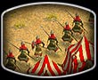 Rise of Nations offre più di 220 tipi di unità esclusive, ciascuna con una propria animazione dettagliata. In questo caso l'immagine mostra i Turchi (una delle 18 nazioni) nell'età dei lumi.