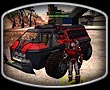 Un comandante della Terran Republic che indossa un'agile corazza a guardia del suo Advanced Nanite Transport (ANT).