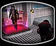 Un comandante della Terran Republic si prepara a tendere un'imboscata a un soldato del New Conglomerate mentre questi è occupato a guarire le proprie ferite utilizzando un terminale medico avanzato.
